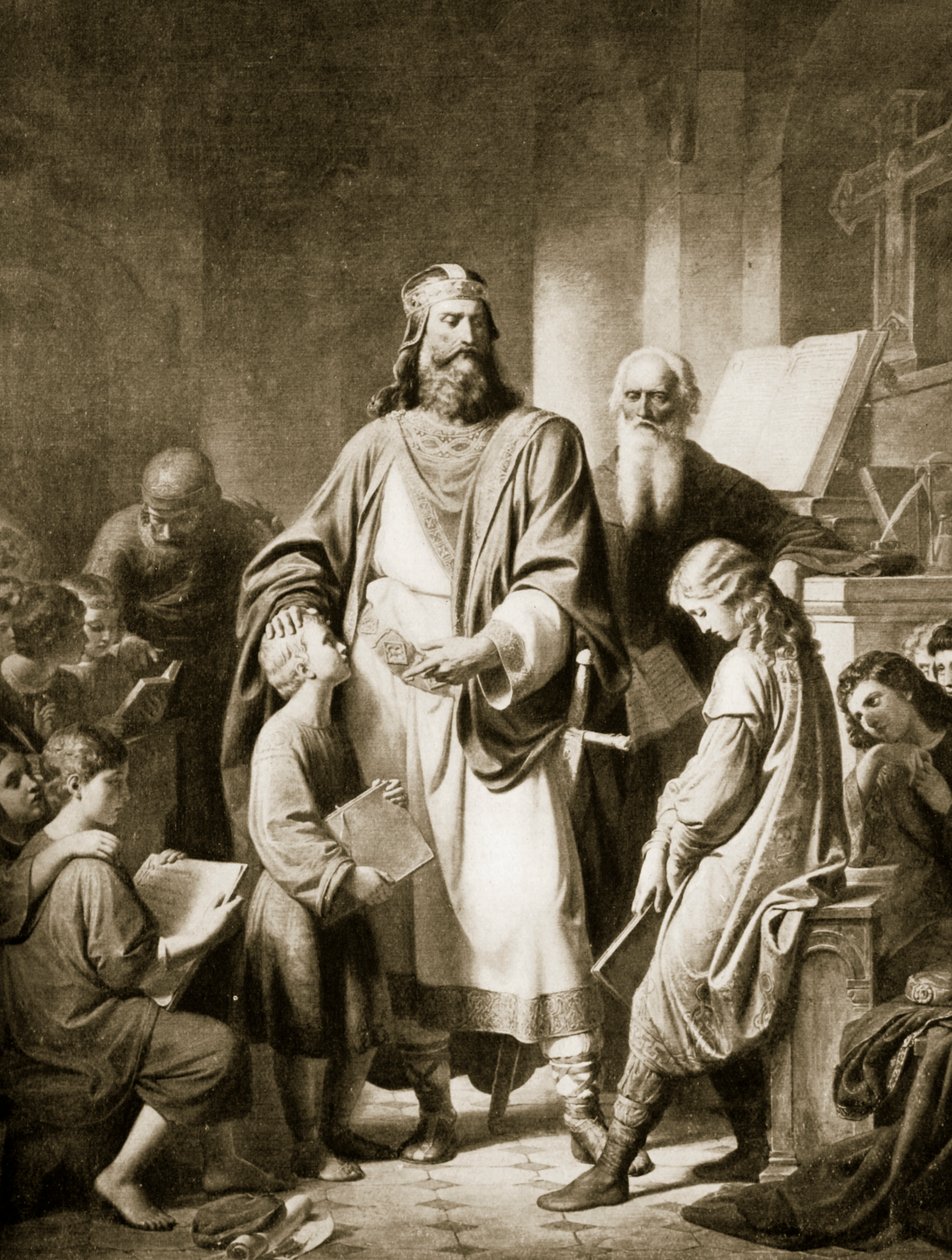 Charlemagne og hans lærde, illustration fra 