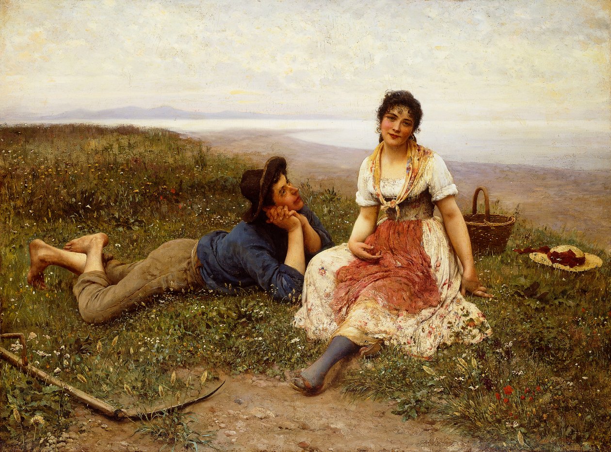 Flirt, 1887 af Eugen von Blaas