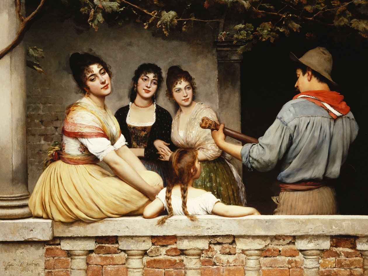 På balkonen, 1893 af Eugen von Blaas