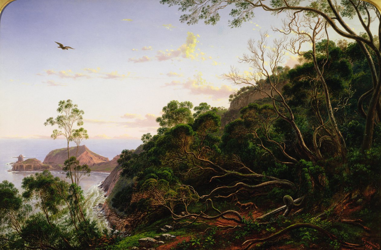 Pulpit Rock nær Melbourne, Victoria af Eugen von Guerard