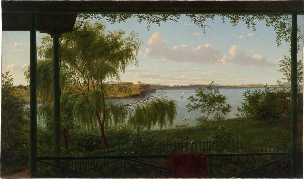 Fra verandaen i Purrumbete af Eugene von Guérard