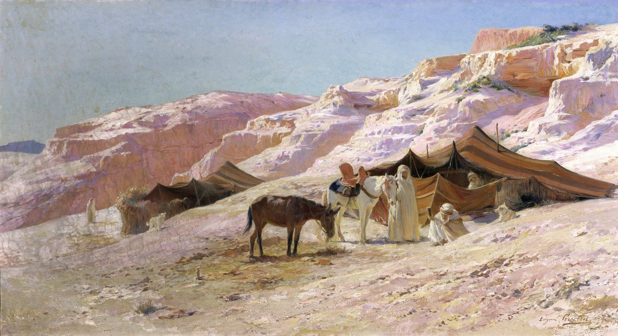 Beduinlejr i klitterne af Eugene Alexis Girardet