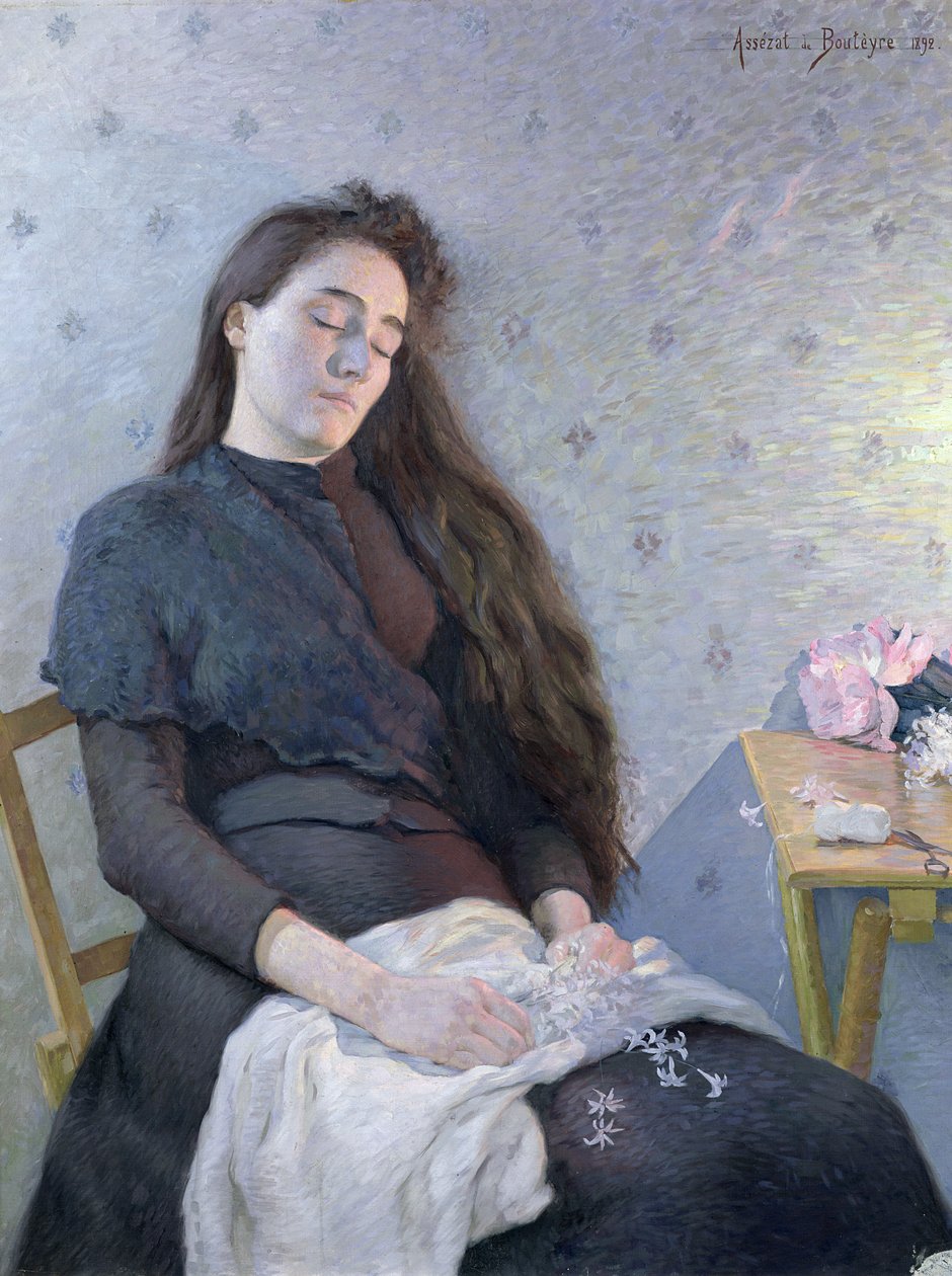 Den sovende blomsterpige, 1892 af Eugene Assezat de Bouteyre