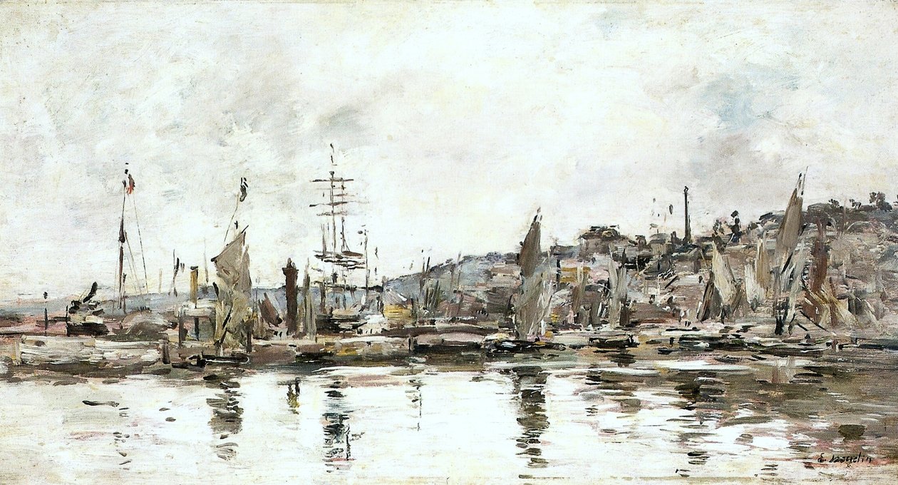 Honfleur - Havnen af Eugene Louis Boudin