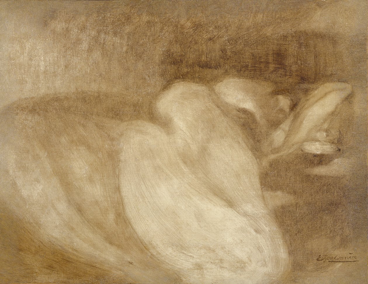 Sovende kvinde, 1899 af Eugène Carrière