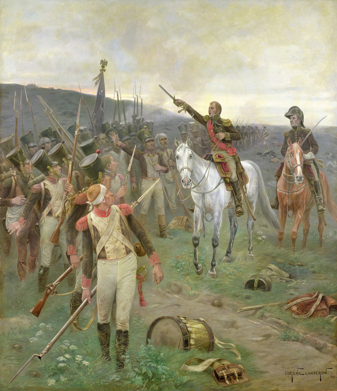 Marshal Ney samler tropperne ved Waterloo, 1898 af Eugene Chaperon