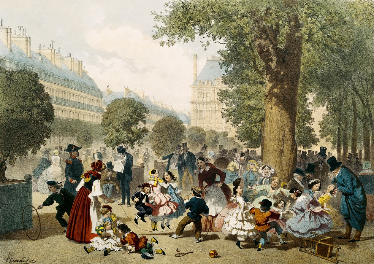 Tuilerierne, 1856 af Eugene Charles Francois Guerard