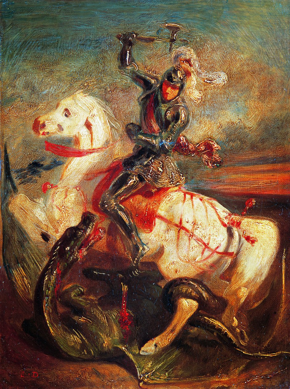 Sankt Georg og dragen af Ferdinand Victor Eugene Delacroix