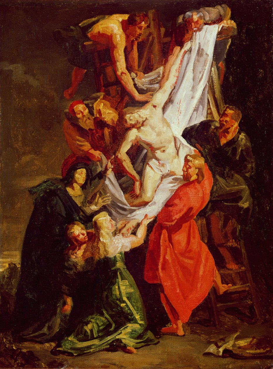 Nedstigningen fra korset, c.1843 af Ferdinand Victor Eugene Delacroix