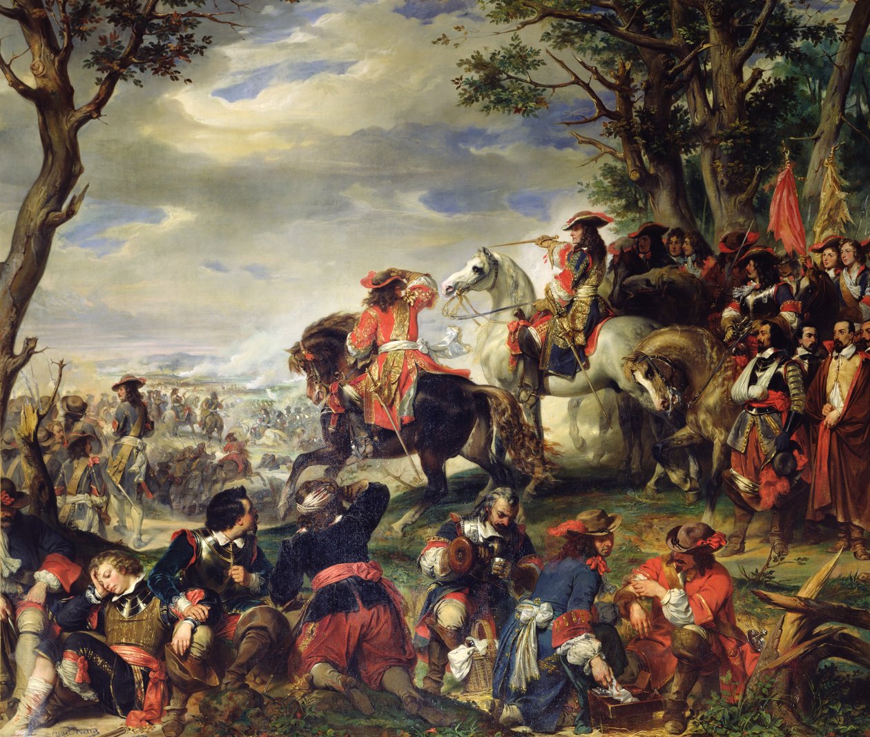 Slaget ved Marseille, 4. oktober 1693, 1837 af Eugene Deveria