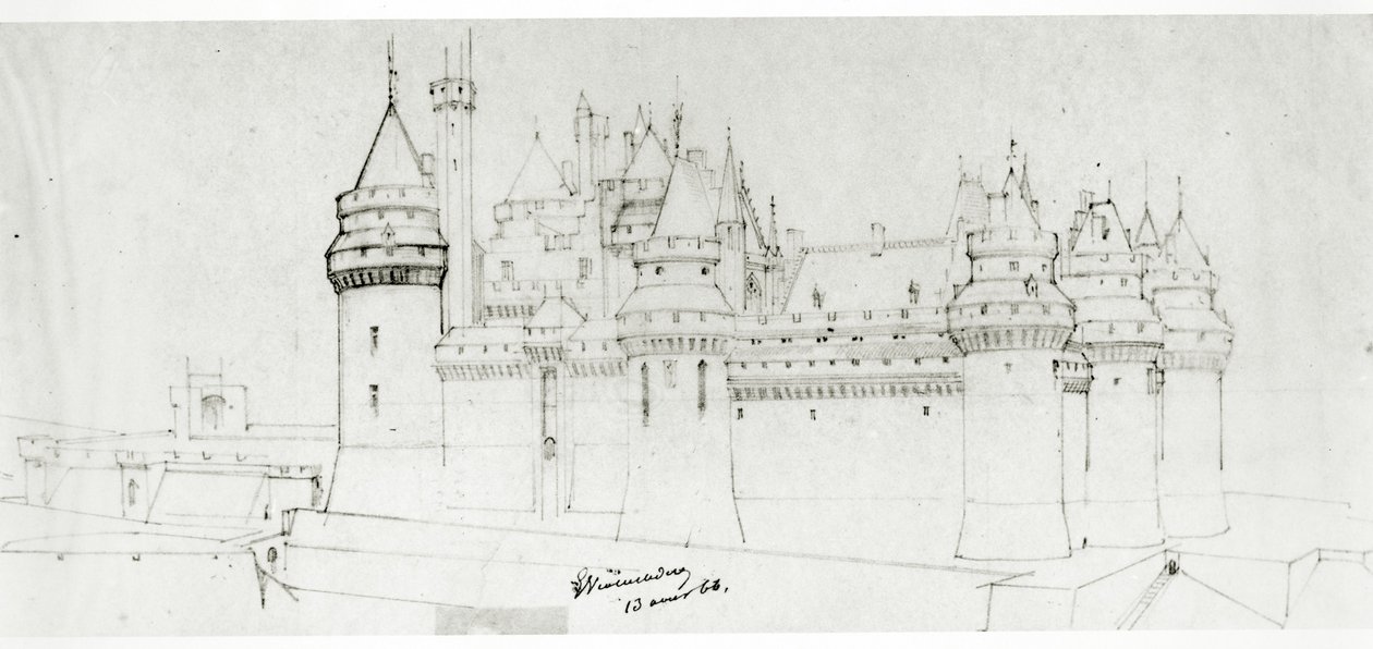 Pierrefonds Slot, 1866 af Eugene Emmanuel Viollet le Duc