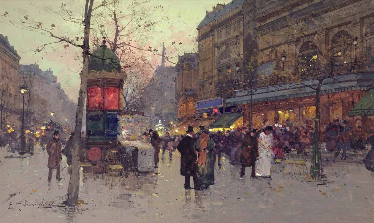 Paris gadebillede af Eugene Galien Laloue
