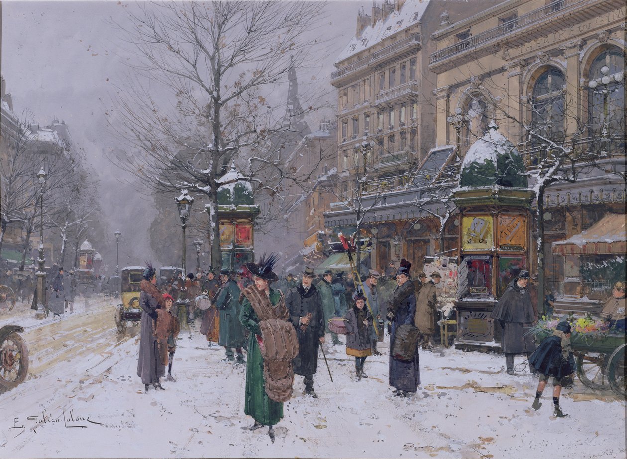 Parisisk gadebillede af Eugene Galien Laloue