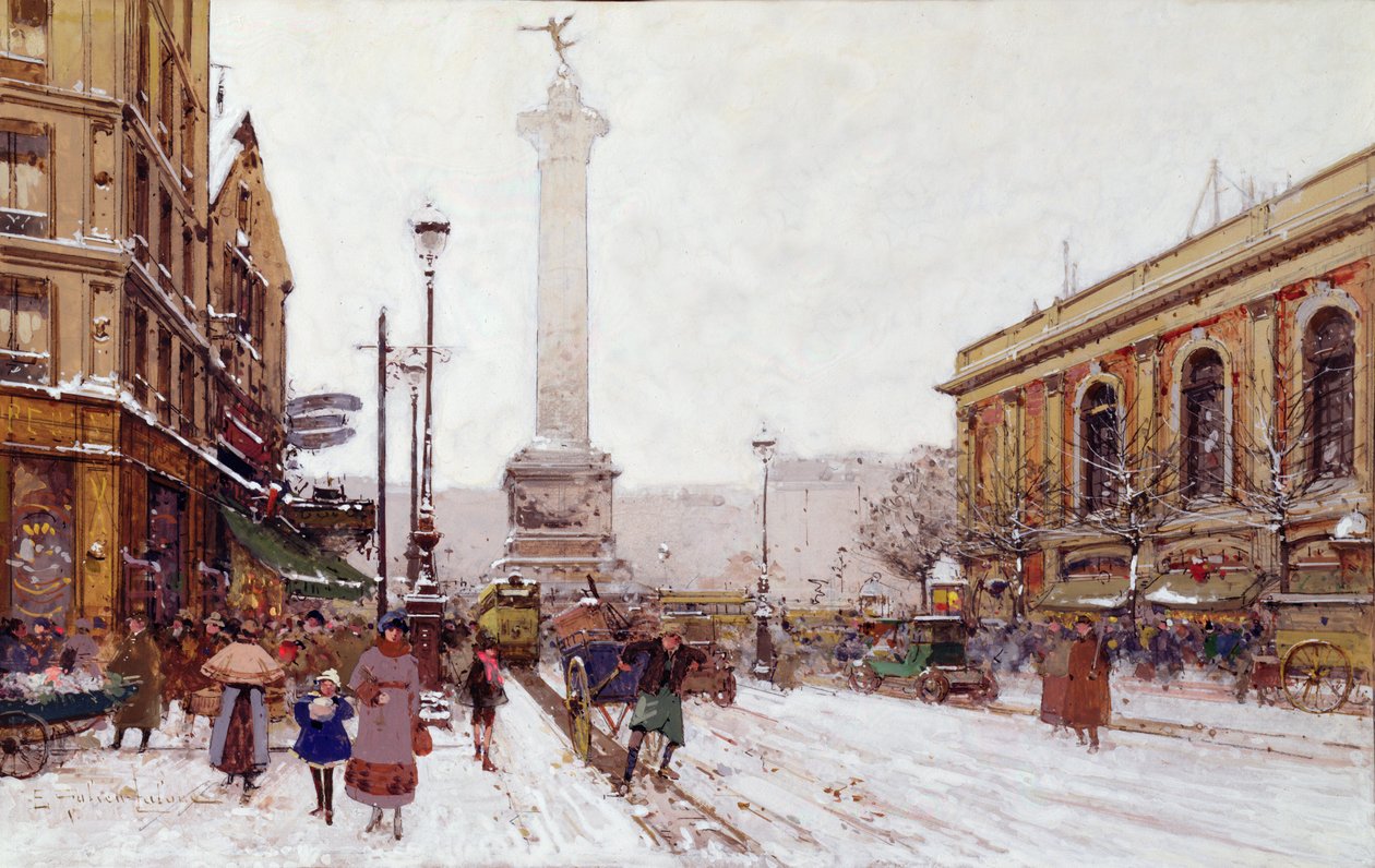 Bastilles sted af Eugene Galien Laloue