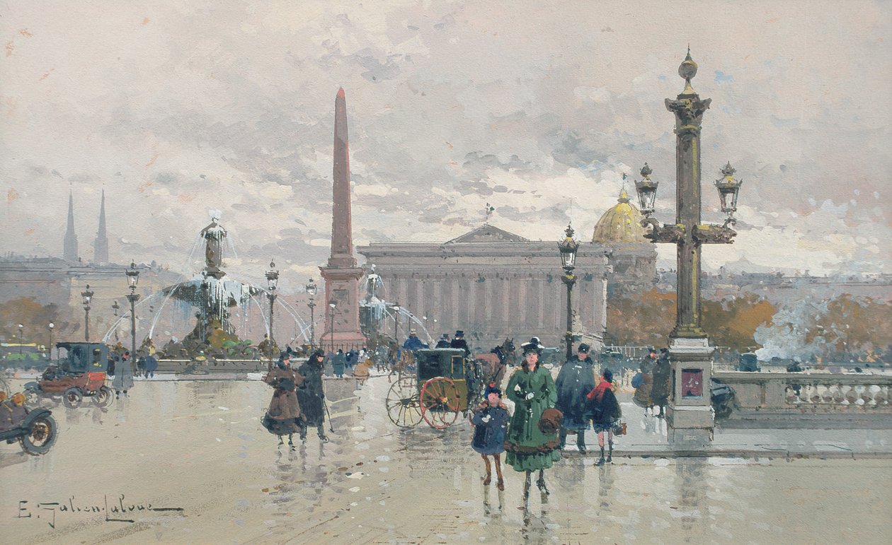 Place de la Concorde af Eugene Galien Laloue