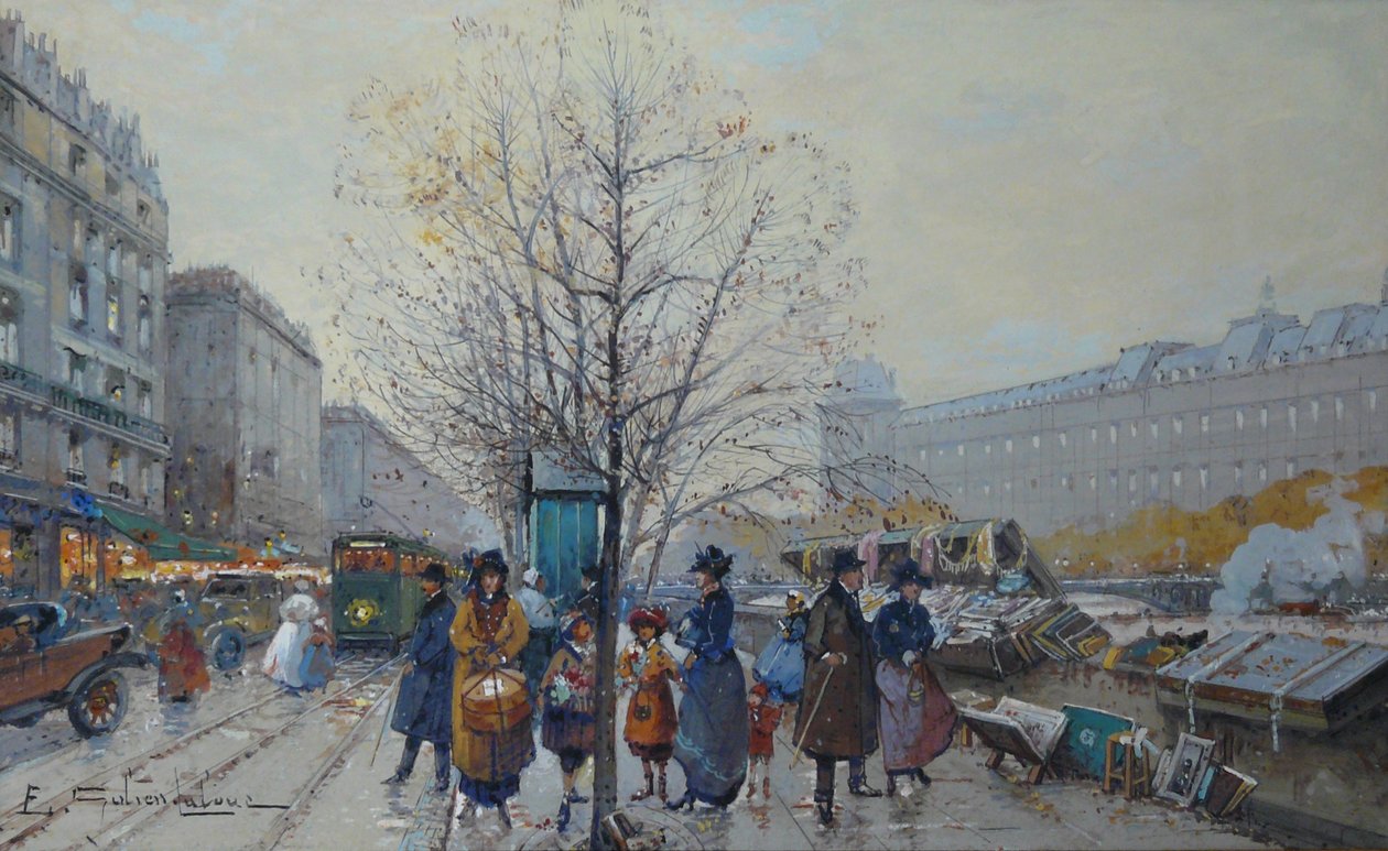 Boghandlere af Eugene Galien Laloue