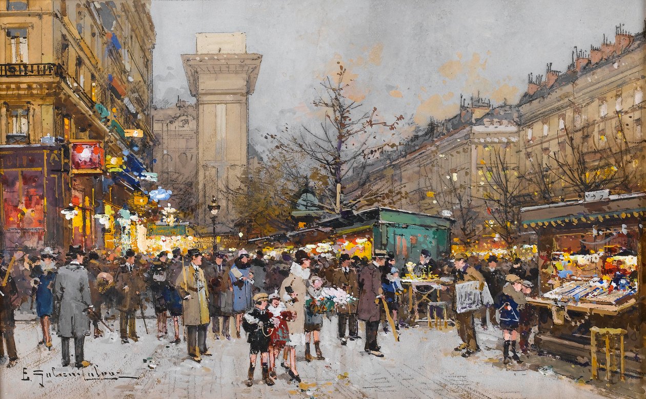 Porte Saint-Denis af Eugene Galien Laloue