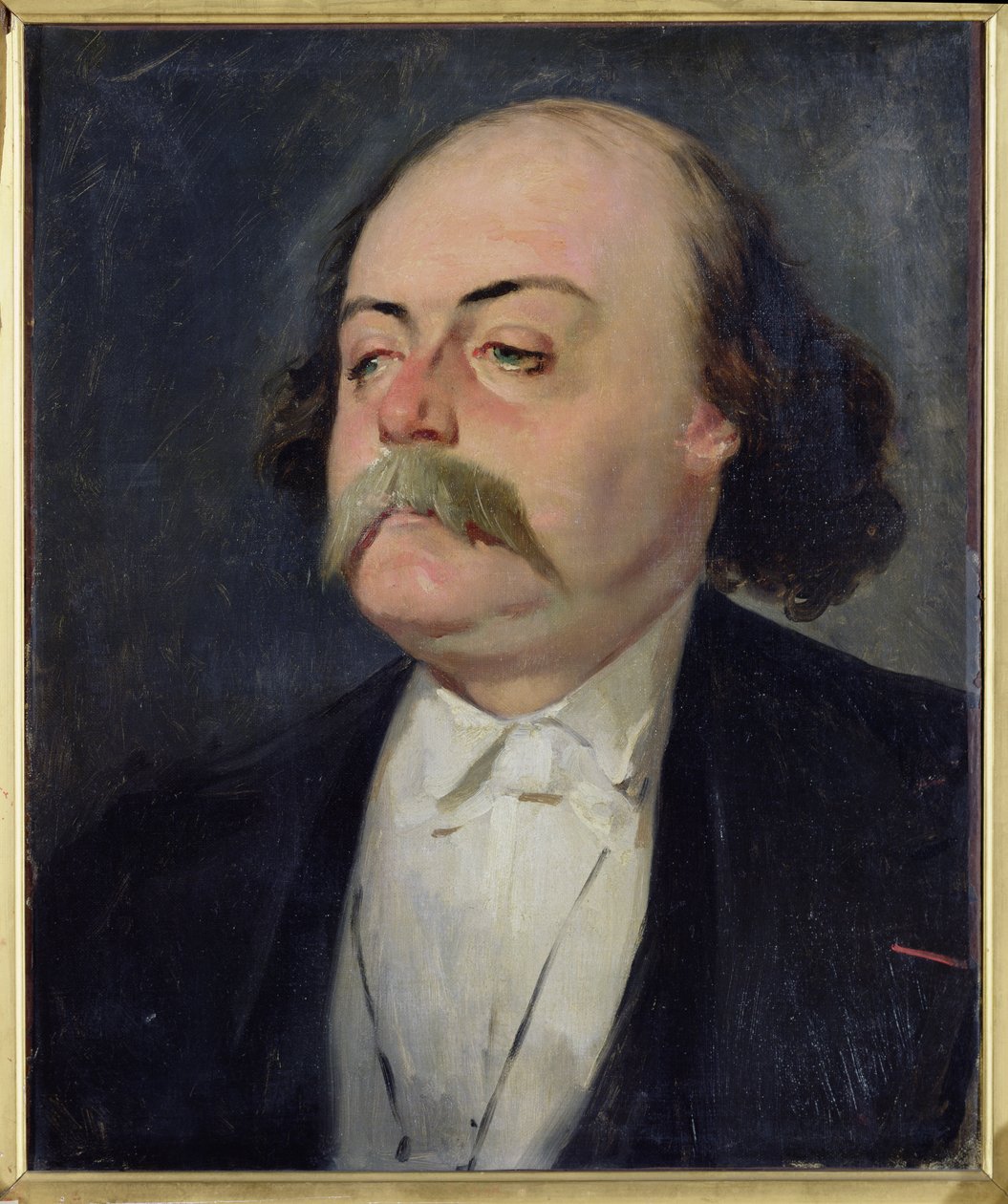 Portræt af Gustave Flaubert (1821-80) 1868-81 af Pierre François Eugène Giraud