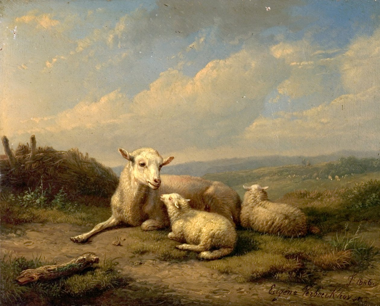 Tvillingerne, 1846 af Eugene Joseph Verboeckhoven