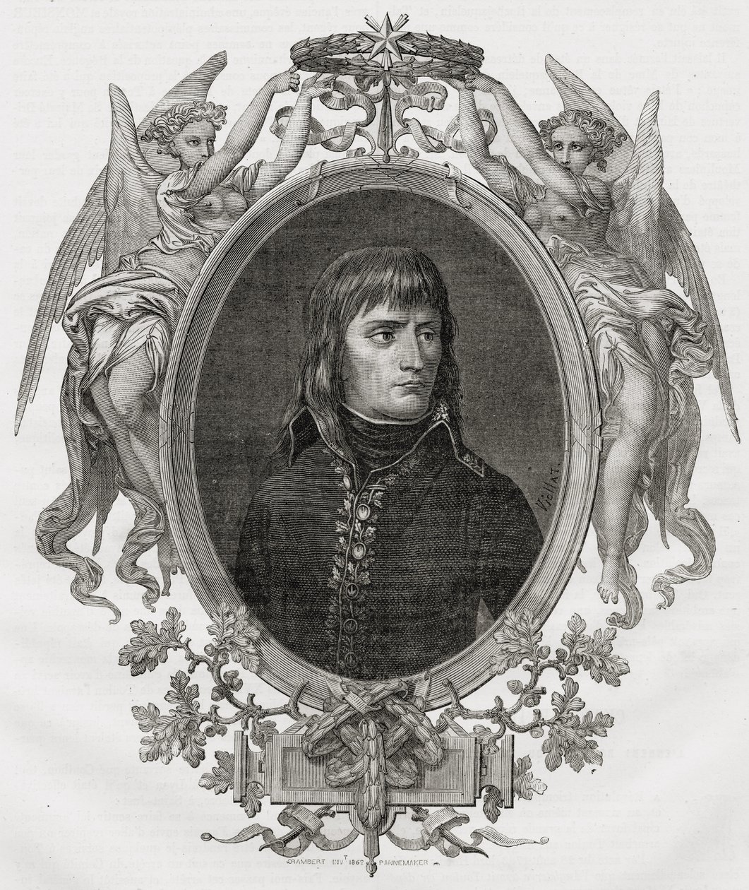 Portræt af Napoleon Bonaparte (1769-1821), graveret af Stephane Pannemaker (1847-1930) af Eugene Joseph Viollat