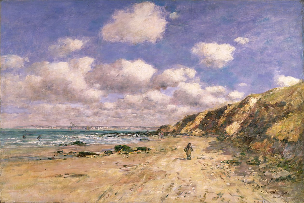 En strand nær Trouville, 1895 af Eugene Louis Boudin