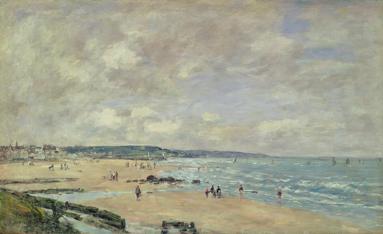 Stranden ved Trouville, 1893 af Eugene Louis Boudin