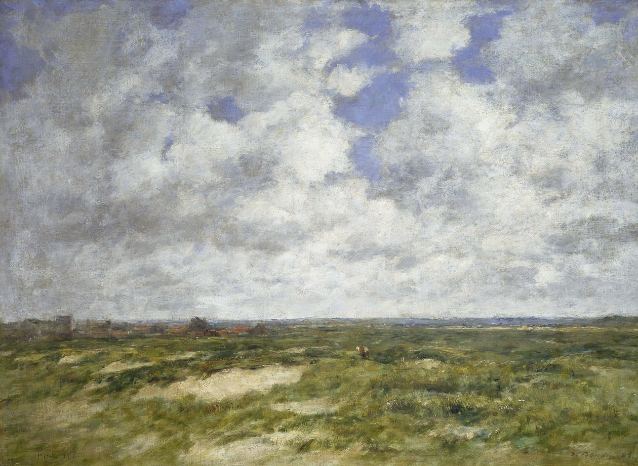 Berck, overskyet landskab, 1882 af Eugene Louis Boudin