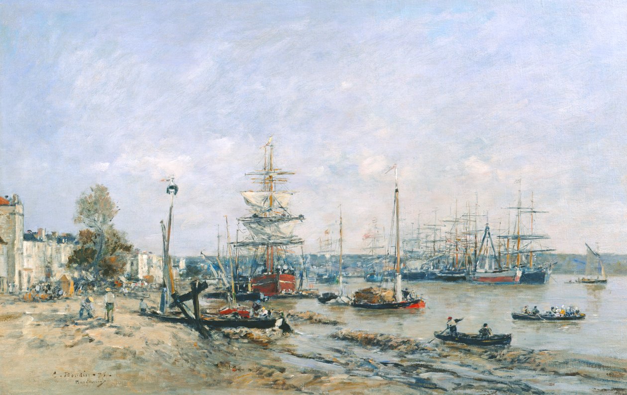 Bordeaux - Kaj og Havn, 1874 af Eugene Louis Boudin