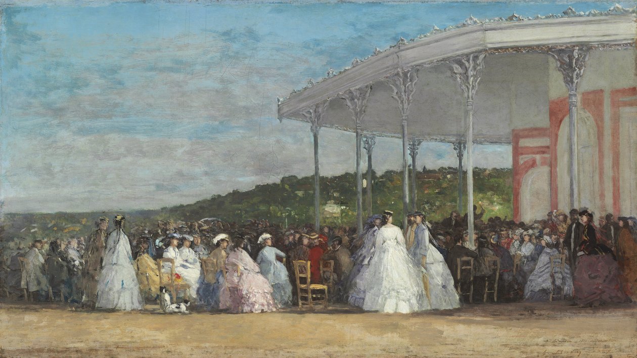 Koncert på kasinoet i Deauville, 1865 af Eugene Louis Boudin