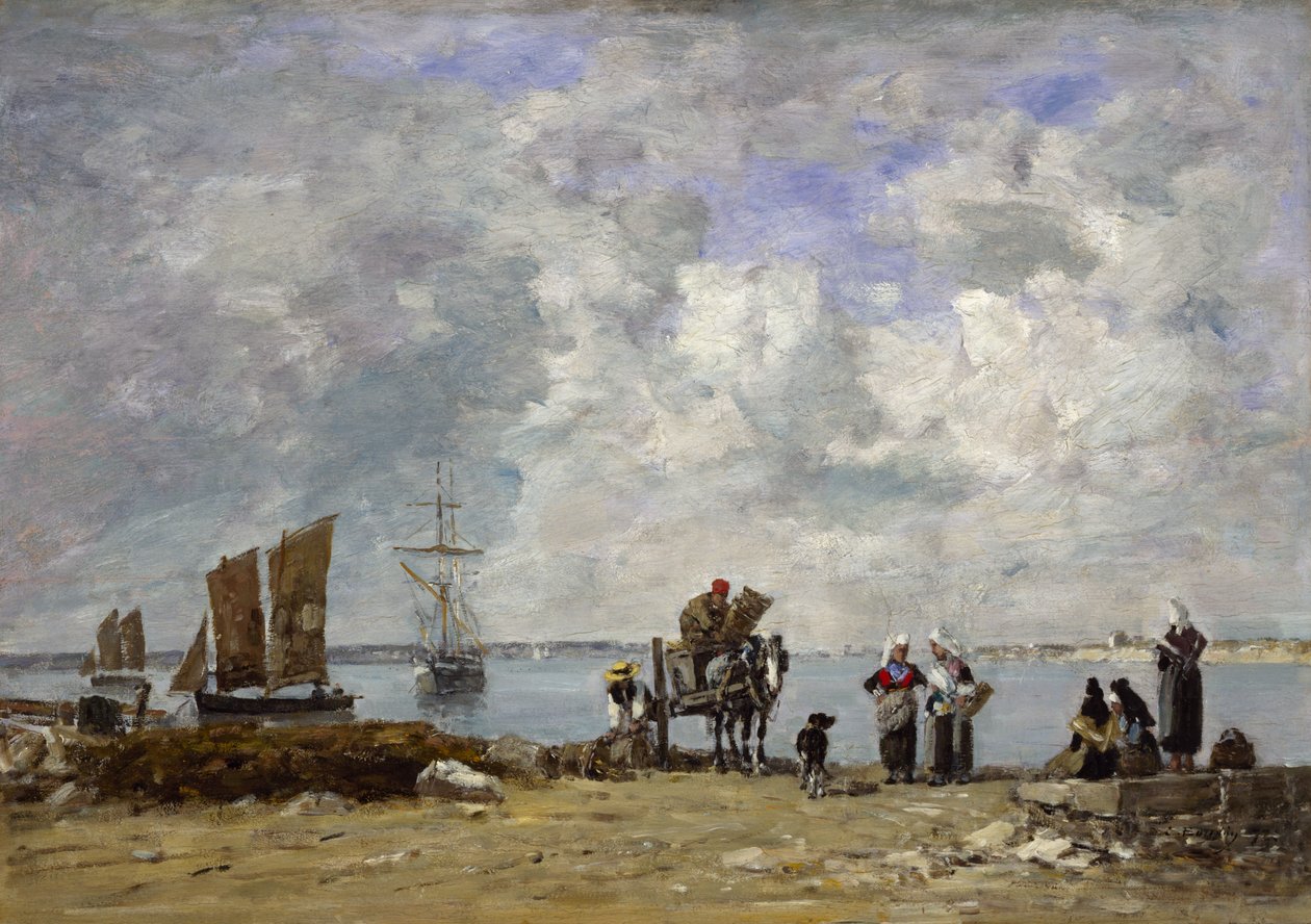 Fiskerkoner ved havet, 1872 af Eugene Louis Boudin