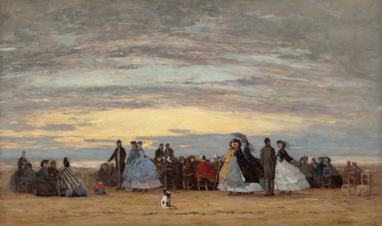 Stranden ved Villerville af Eugene Louis Boudin