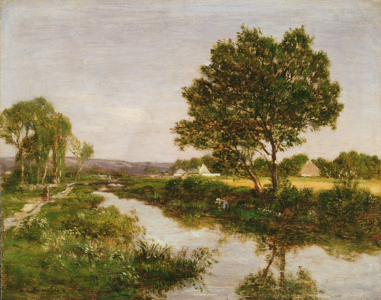 Floden i udkanten af Quimper, 1854-57 af Eugene Louis Boudin