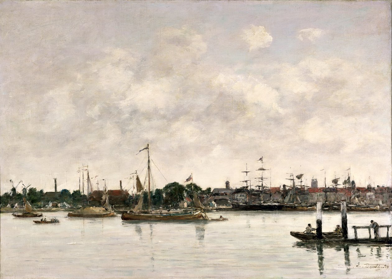Maas i Dordrecht, 1874 af Eugene Louis Boudin