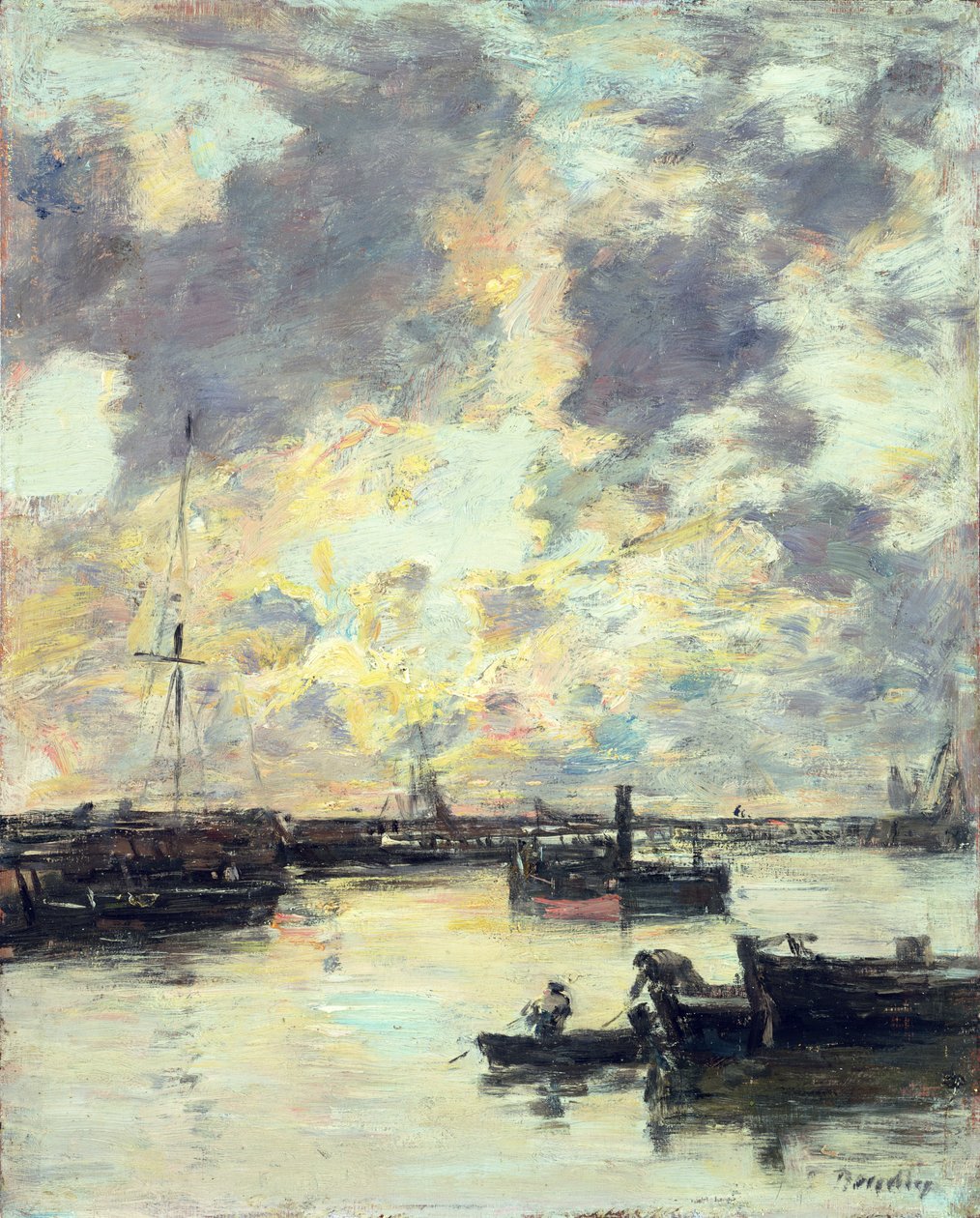 Havnen, ca.1895 af Eugene Louis Boudin
