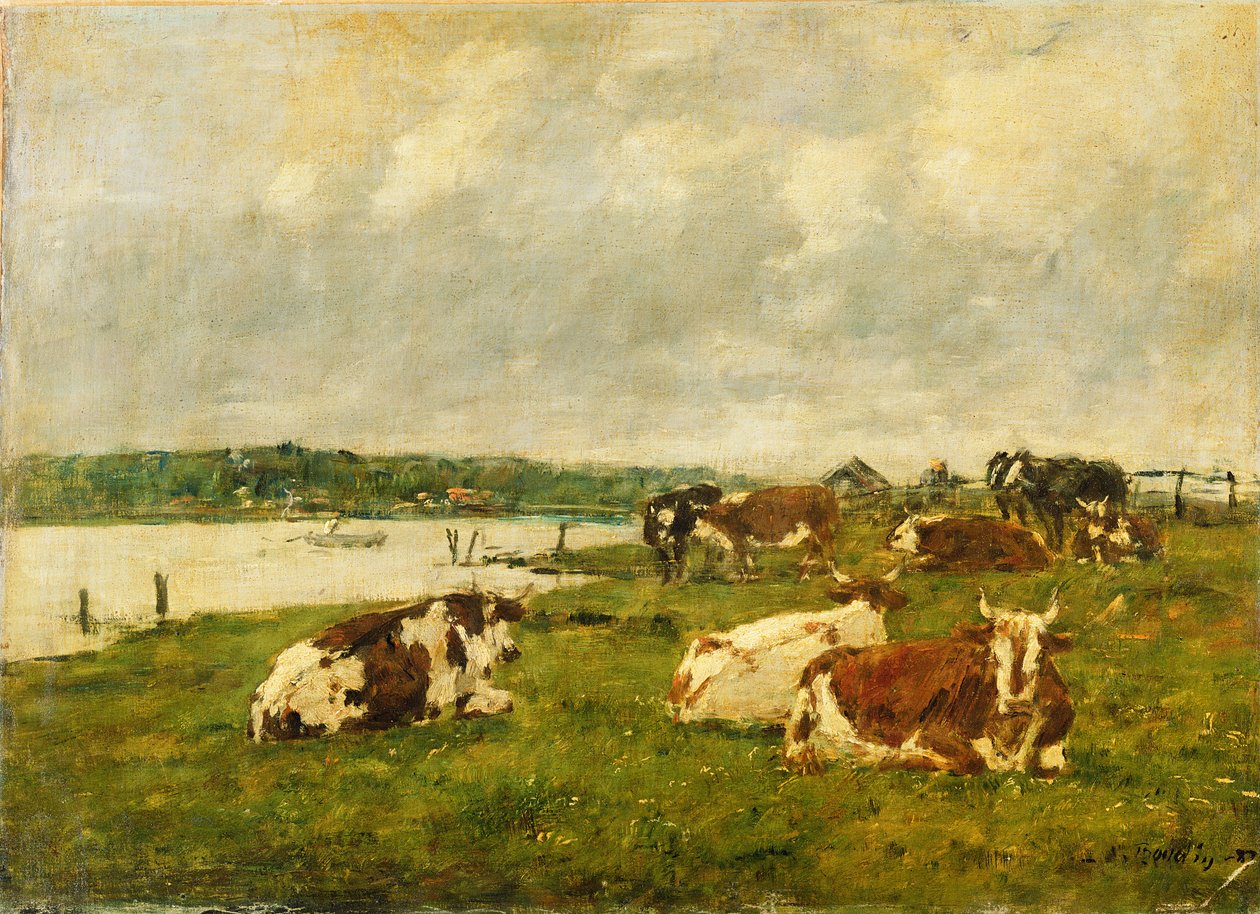 The Valley of the Touques, 1887 af Eugene Louis Boudin