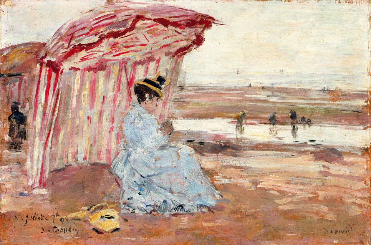 Kvinde under parasoll, 1895 af Eugene Louis Boudin