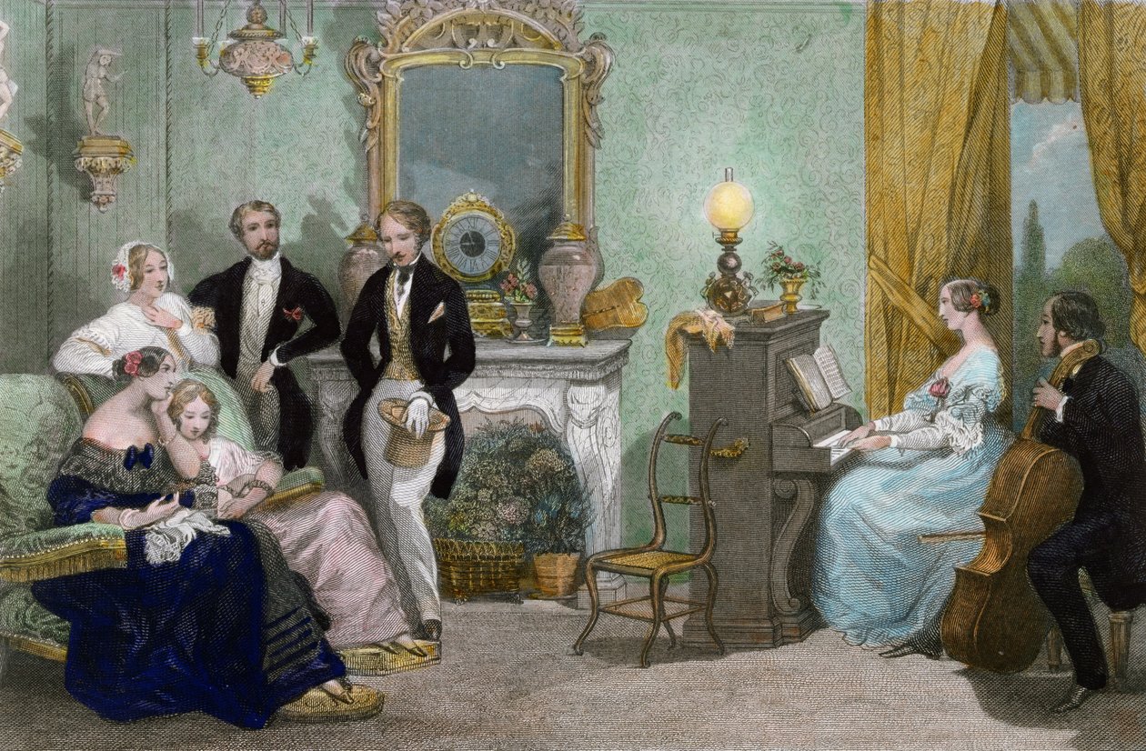 En familiekoncert, ca. 1840 af Eugene Louis Lami