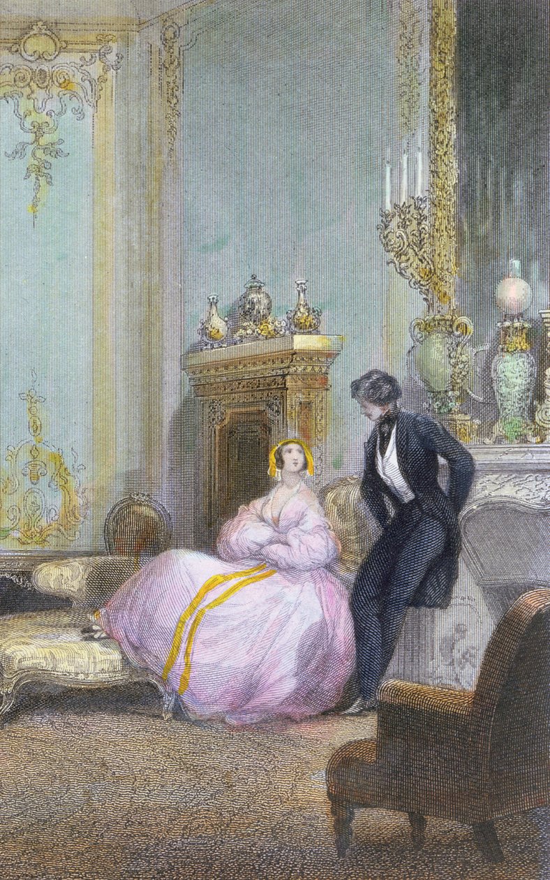 Parchatter, detaljer fra en familiescene, ca. 1840 (se 407341) af Eugene Louis Lami