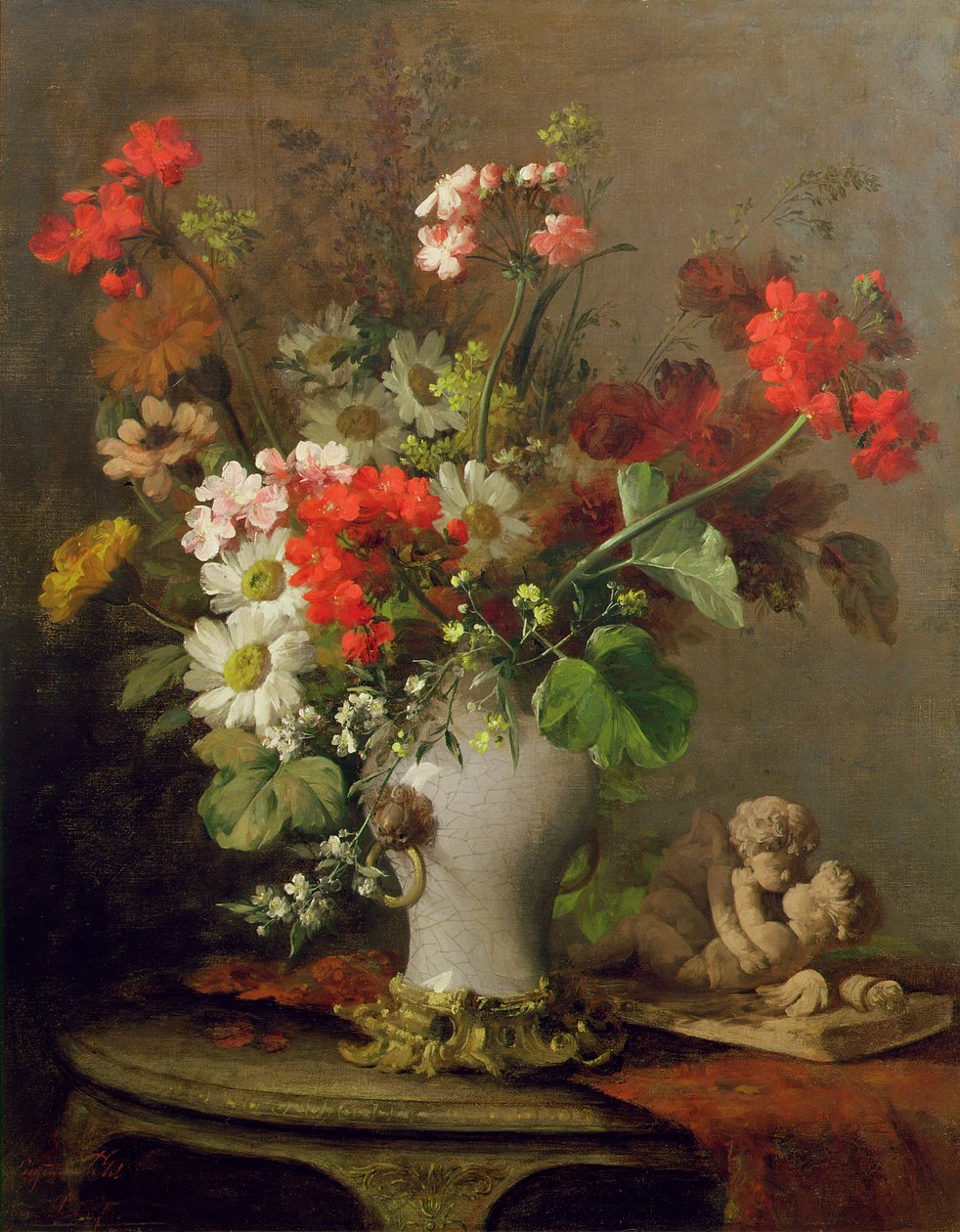 Sommerblomster i en vase af Eugene Petit