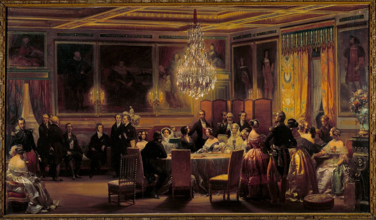 Reception til ære for dronning Victoria og prins Albert på Chateau d