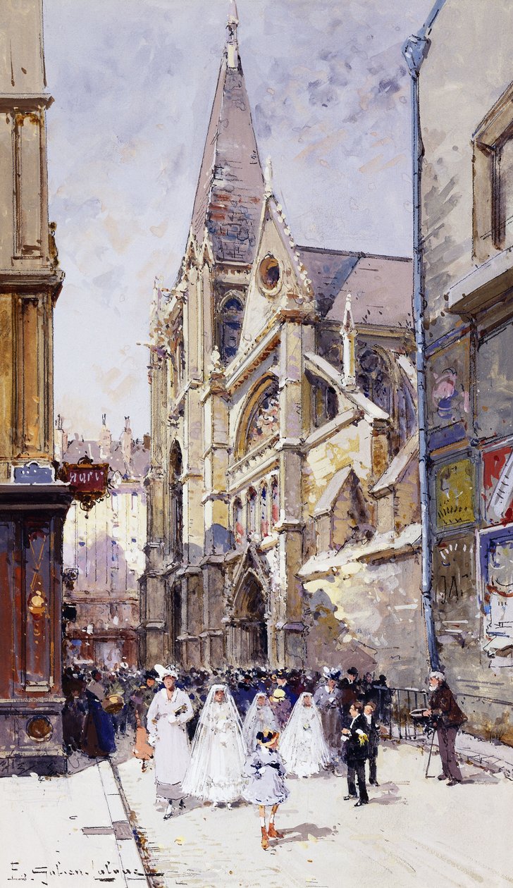 Kommunikanterne i Paris af Eugene Galien Laloue