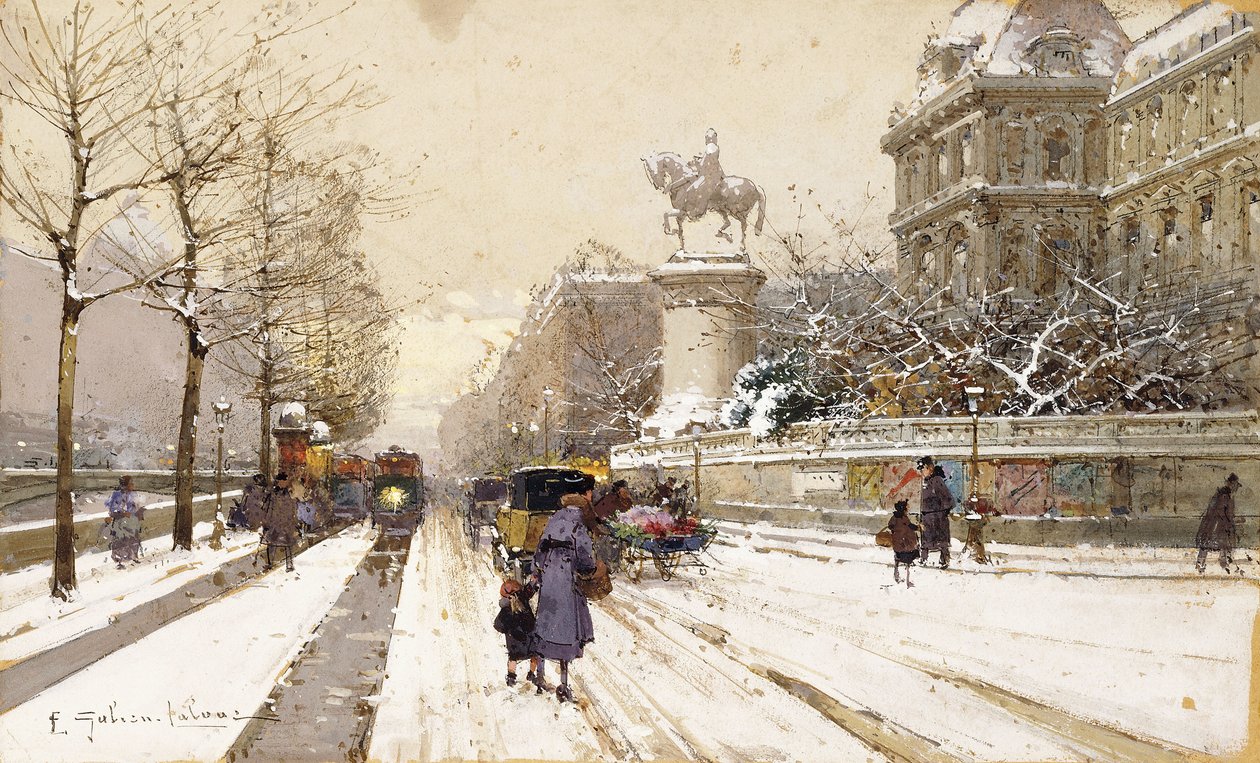 Paris om vinteren af Eugene Galien Laloue