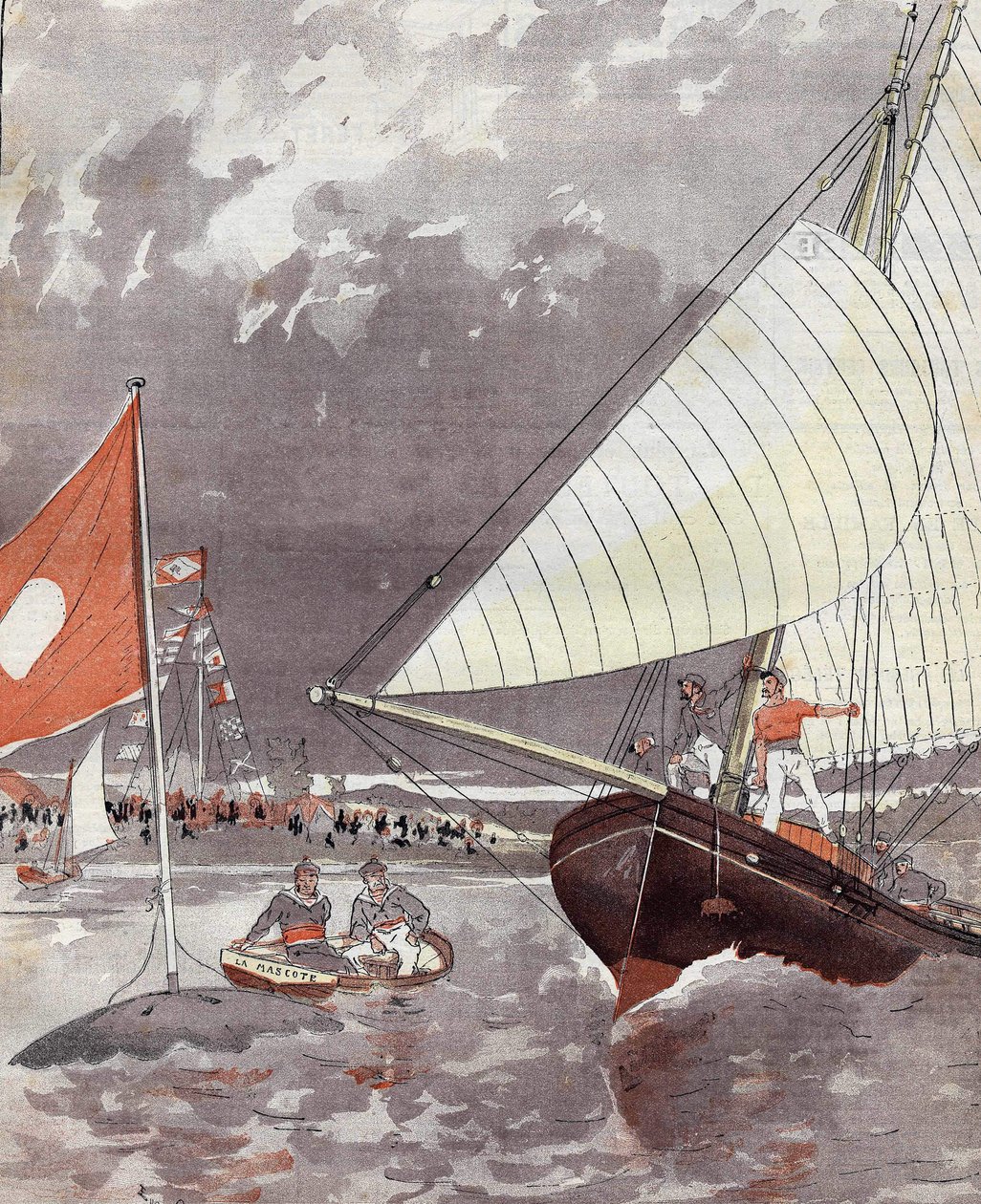 Regates på Le Havre i 1892, baseret på Mr. Courbons akvarel. af Eugene (after) Courboin
