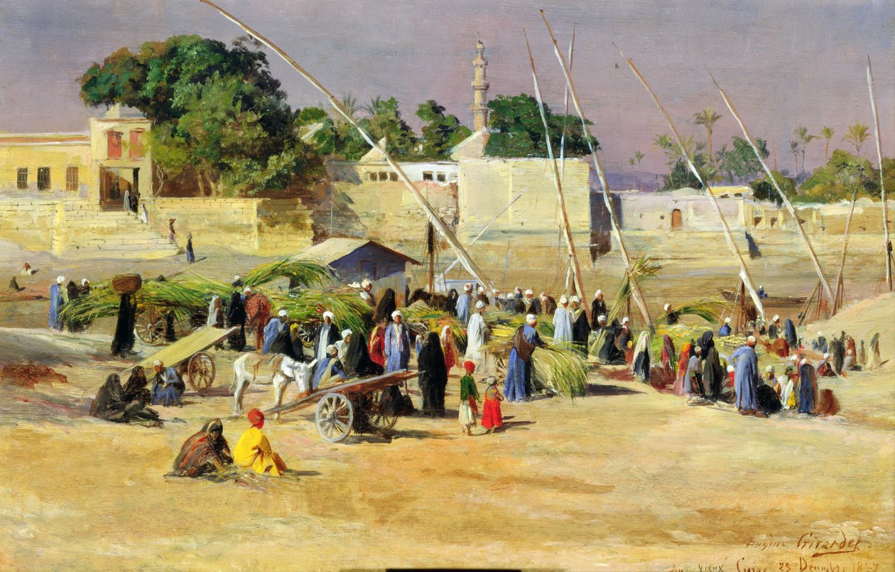 Sivsælgere på Nilen, af Eugene Alexis Girardet