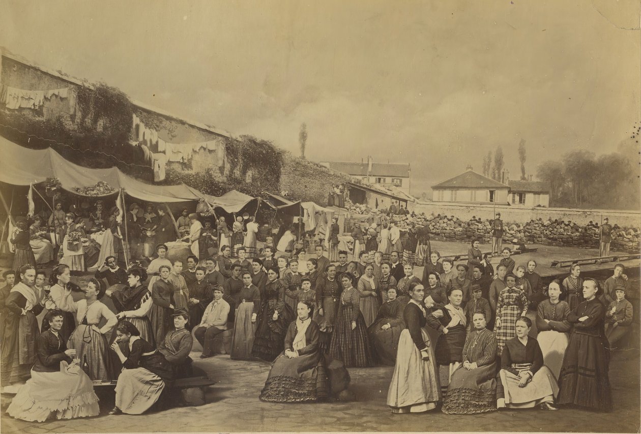 Prison des Chantiers, 15. august 1871, Versailles, 1870-71. af Eugene Appert