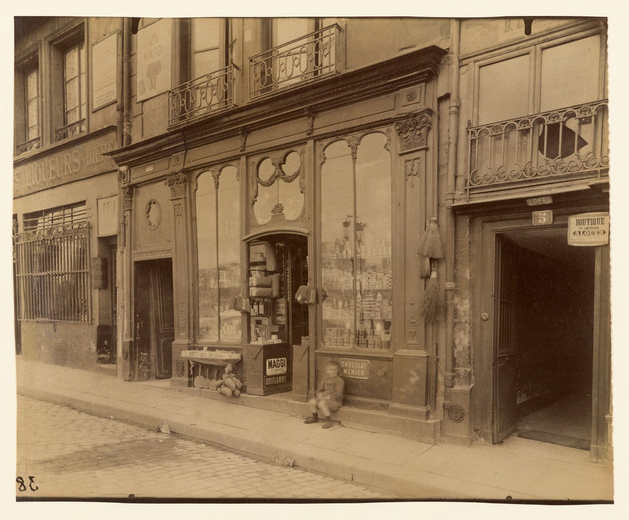 Butik Ludvig XVI, 3 quai Bourbon af Eugène Atget