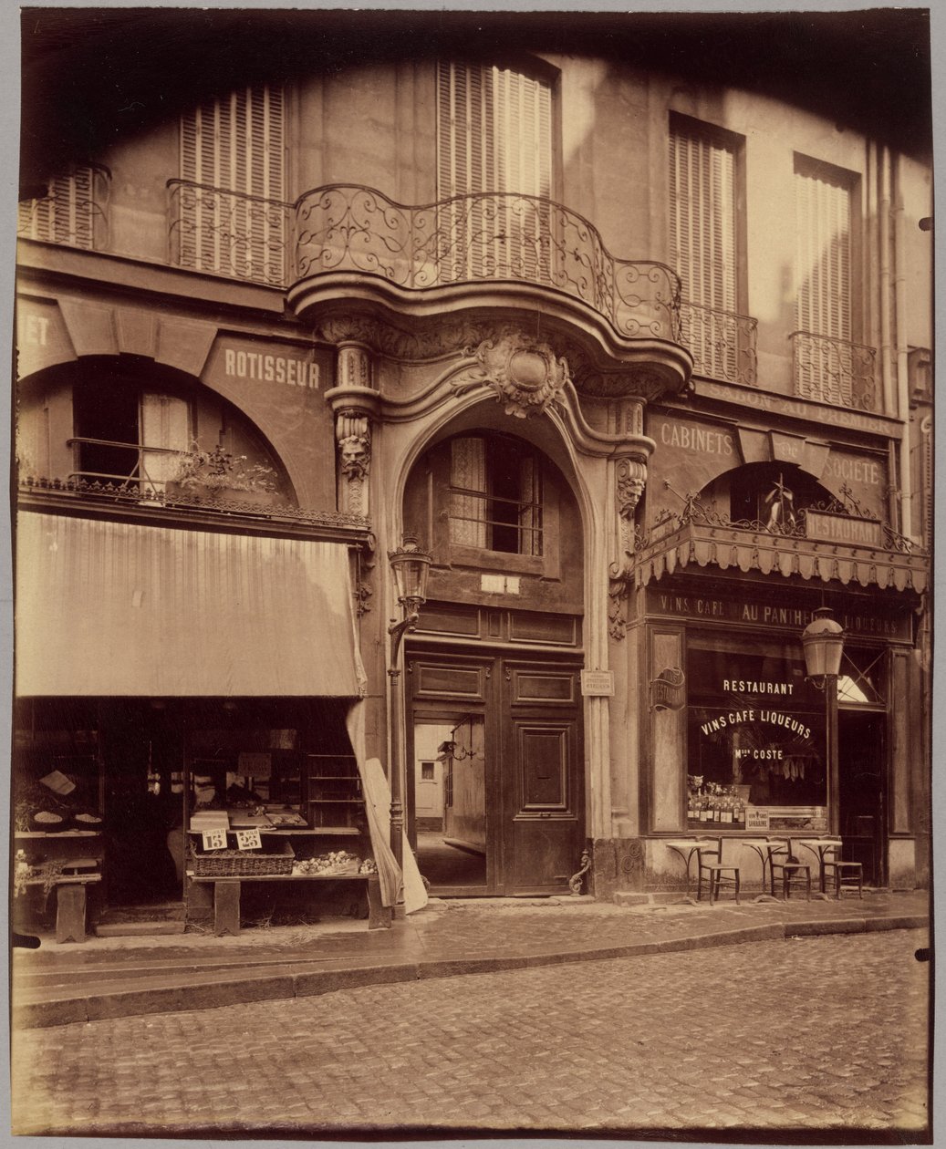 Hus på Rue Saint-Jacques af Eugène Atget