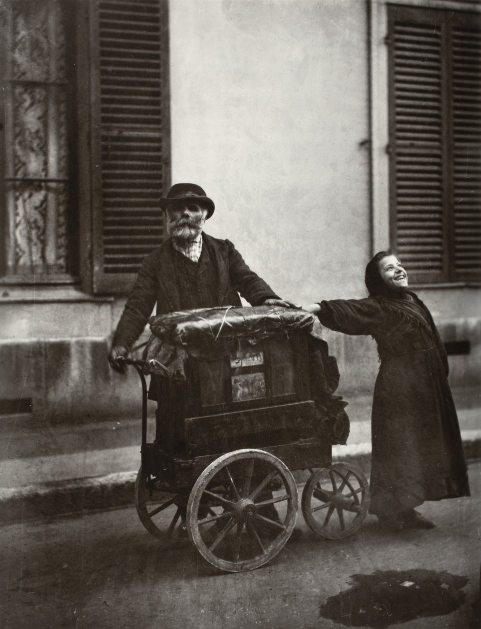 Gademusikanter af Eugène Atget