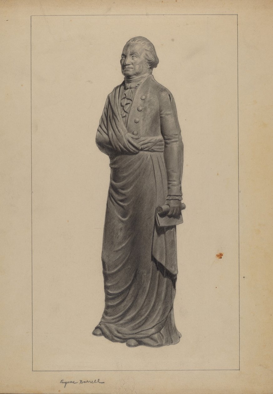 Støbejernsfigur af Eugene Barrell