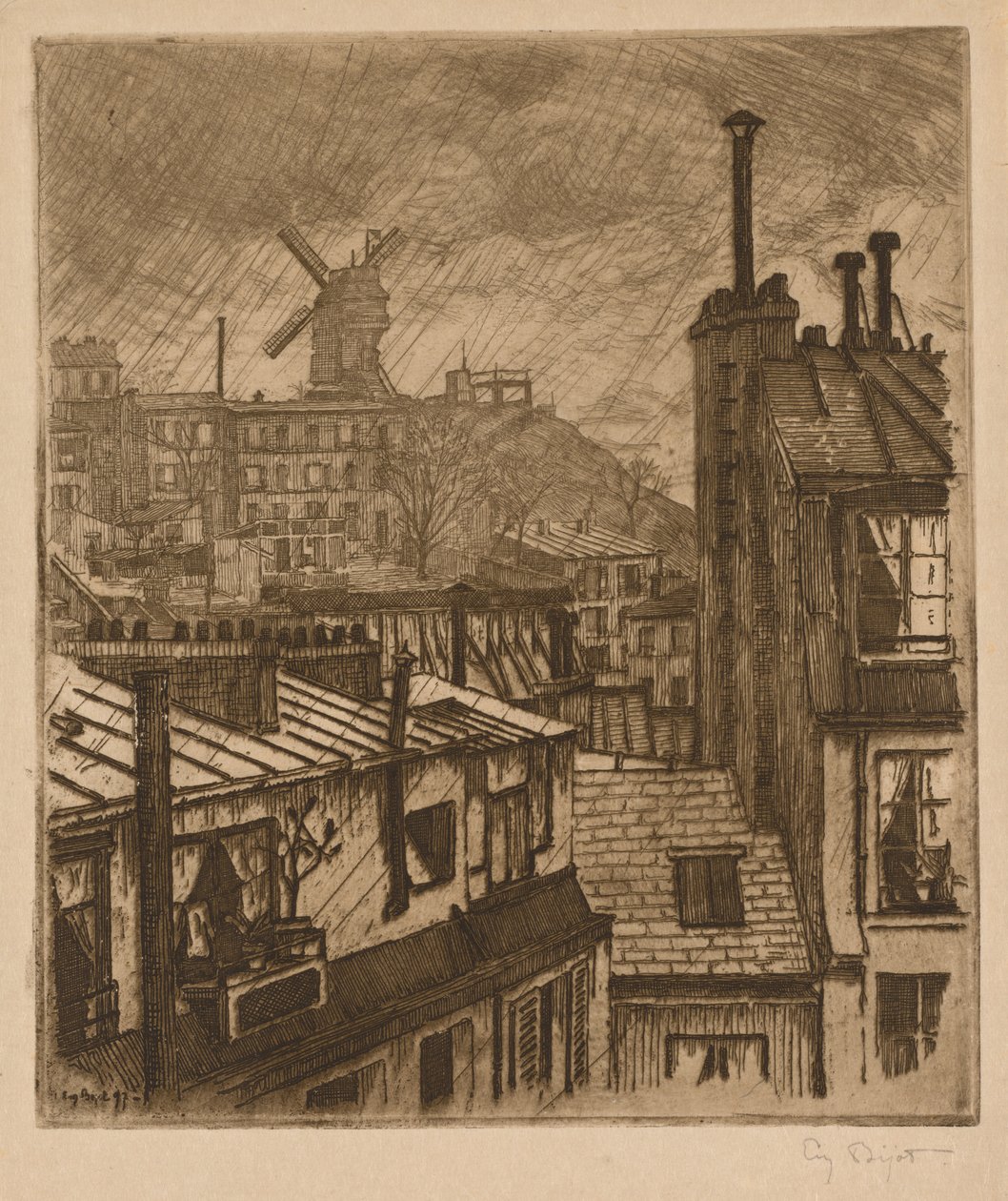Montmartre, Moulin de la Galette af Eugene Bejot